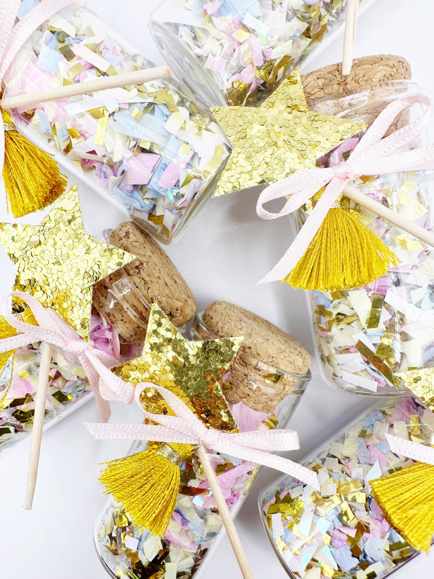 kids confetti bottle party decor