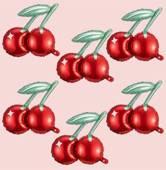 Cherry shaped large foil coquette party balloon